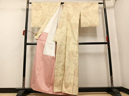平和屋着物●本場大島紬　更紗唐草文　正絹　逸品　AABJ6297ph