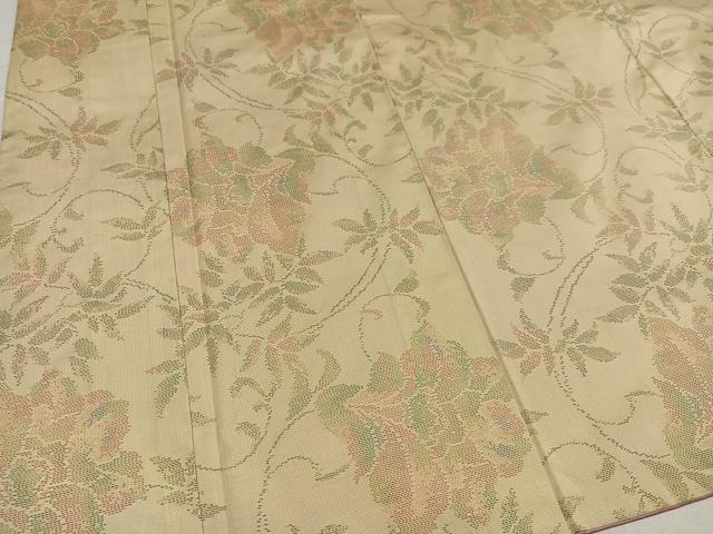 平和屋着物●本場大島紬　更紗唐草文　正絹　逸品　AABJ6297ph
