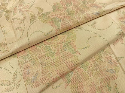 平和屋着物●本場大島紬　更紗唐草文　正絹　逸品　AABJ6297ph