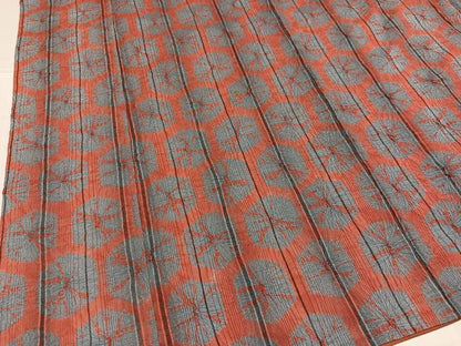平和屋着物●上質な紬　雲絞り　亀甲　正絹　逸品　AABJ6300ph
