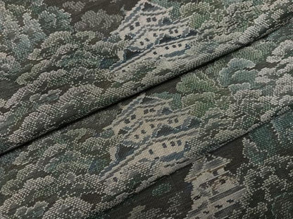 平和屋着物●都喜ヱ門　本場大島紬　総絣　風景樹林文　藤絹織物謹製　正絹　逸品　AABJ6301ph