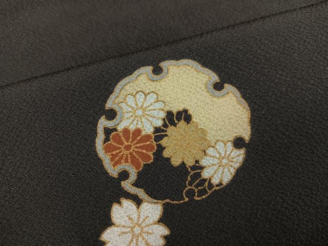平和屋着物●訪問着　雪輪花文　金彩　鈴乃屋扱い　正絹　逸品　AABJ6302ph