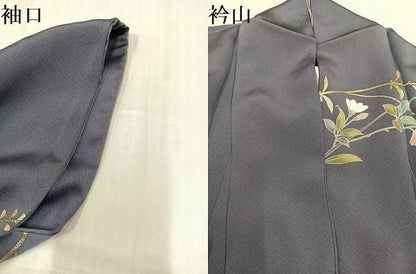 平和屋着物●訪問着　友禅　枝花文　暈し染め　金彩　正絹　逸品　AABJ6314ph