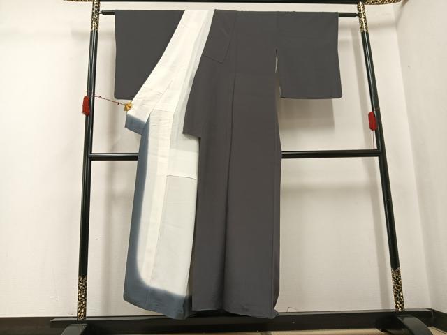 平和屋着物●上質な色無地　仙斎茶色　正絹　逸品　AABJ6315ph