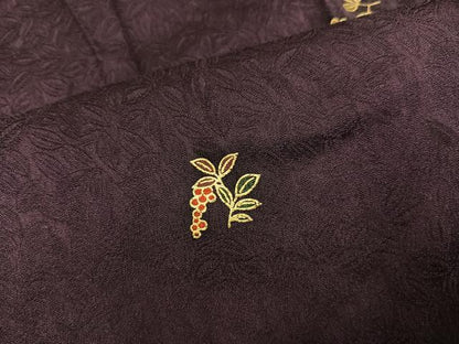 平和屋着物●上質な小紋　南天文　金彩　正絹　逸品　AABJ6317ph