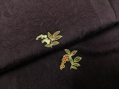 平和屋着物●上質な小紋　南天文　金彩　正絹　逸品　AABJ6317ph