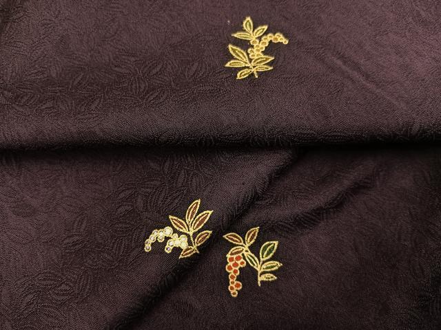 平和屋着物●上質な小紋　南天文　金彩　正絹　逸品　AABJ6317ph