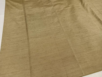 平和屋着物●上質な紬　色無地　榛色　正絹　逸品　AABJ6318ph