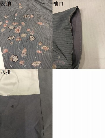 平和屋着物●訪問着　紬地　辻が花　正絹　逸品　AABJ6320ph