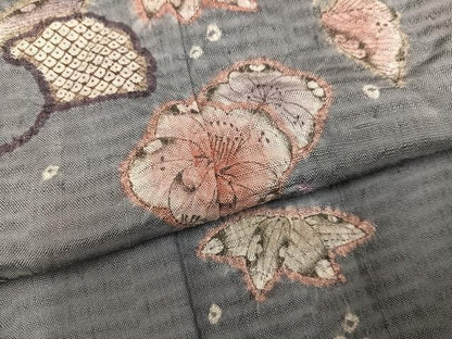平和屋着物●訪問着　紬地　辻が花　正絹　逸品　AABJ6320ph