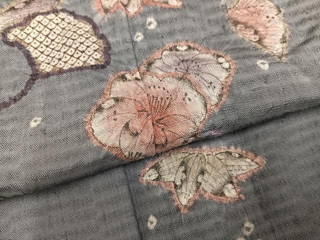 平和屋着物●訪問着　紬地　辻が花　正絹　逸品　AABJ6320ph