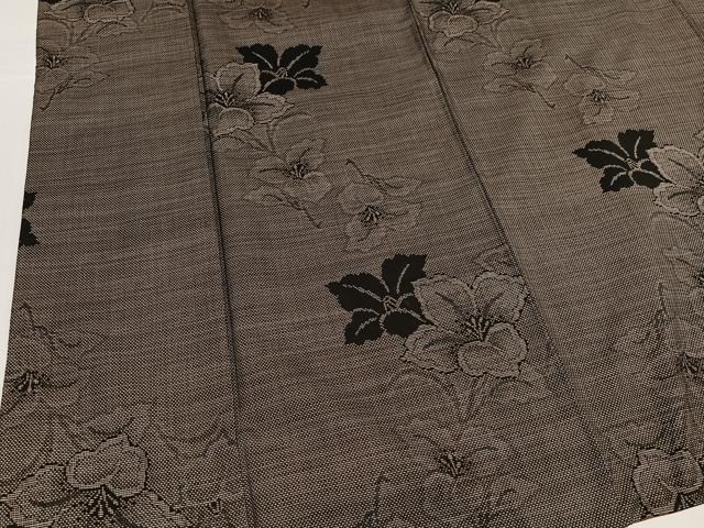平和屋着物●本場大島紬　カタス7マルキ　舞花文　正絹　逸品　AABJ6321ph