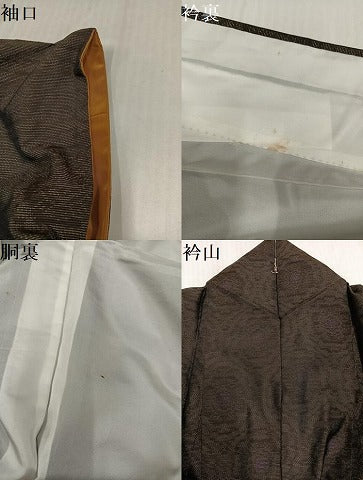 平和屋着物●本場大島紬　花尽くし　正絹　逸品　AABJ6328ph