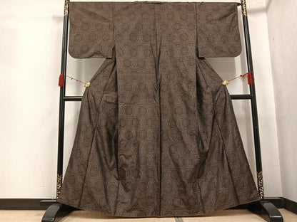 平和屋着物●本場大島紬　花尽くし　正絹　逸品　AABJ6328ph