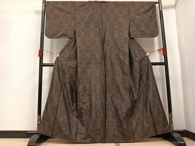 平和屋着物●本場大島紬　花尽くし　正絹　逸品　AABJ6328ph