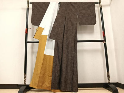 平和屋着物●本場大島紬　花尽くし　正絹　逸品　AABJ6328ph
