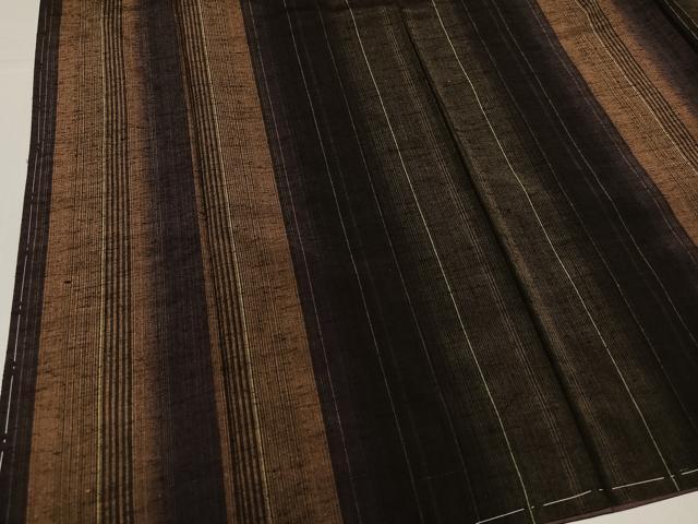 平和屋着物●上質な紬　間道　正絹　逸品　未使用　AABJ6329ph
