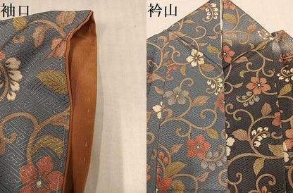 平和屋着物●訪問着　花唐草文　暈し染め　金彩　正絹　逸品　AABJ6331ph