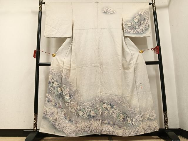 平和屋着物●越後十日町の一流染匠　桐屋・翠山工房　訪問着　絞り　辻が花　暈し染め　正絹　逸品　AABJ6338ph