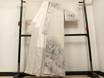 平和屋着物●越後十日町の一流染匠　桐屋・翠山工房　訪問着　絞り　辻が花　暈し染め　正絹　逸品　AABJ6338ph