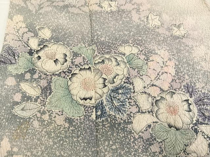 平和屋着物●越後十日町の一流染匠　桐屋・翠山工房　訪問着　絞り　辻が花　暈し染め　正絹　逸品　AABJ6338ph