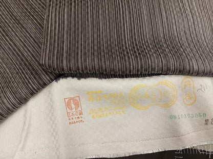 平和屋着物●上質な小紋　間道　丹後ちりめん　反端付き　正絹　逸品　AABJ6341ph
