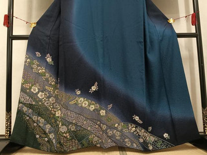 平和屋着物●訪問着　辻が花　暈し染め　金彩　正絹　逸品　AABJ6345ph