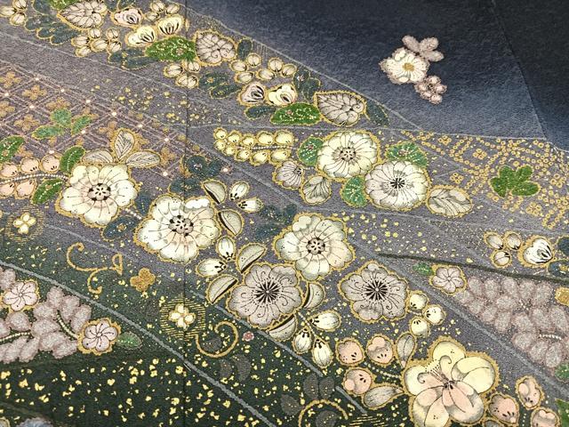 平和屋着物●訪問着　辻が花　暈し染め　金彩　正絹　逸品　AABJ6345ph