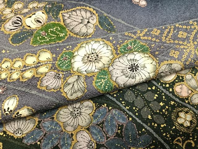 平和屋着物●訪問着　辻が花　暈し染め　金彩　正絹　逸品　AABJ6345ph