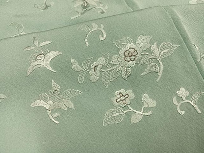 平和屋着物●豪華色留袖　総刺繍　舞花文　正絹　逸品　AABJ6347ph