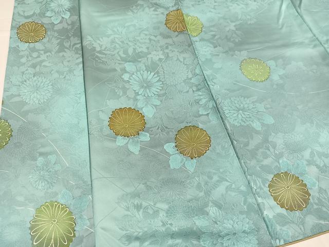 平和屋着物●上質な小紋　地紋起こし　草花文　正絹　逸品　AABJ6349ph