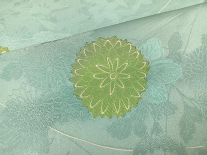 平和屋着物●上質な小紋　地紋起こし　草花文　正絹　逸品　AABJ6349ph