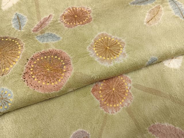 平和屋着物●訪問着　絞り　枝梅　金彩　正絹　逸品　AABJ6353ph