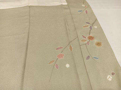 平和屋着物●訪問着　絞り　枝梅　金彩　正絹　逸品　AABJ6353ph