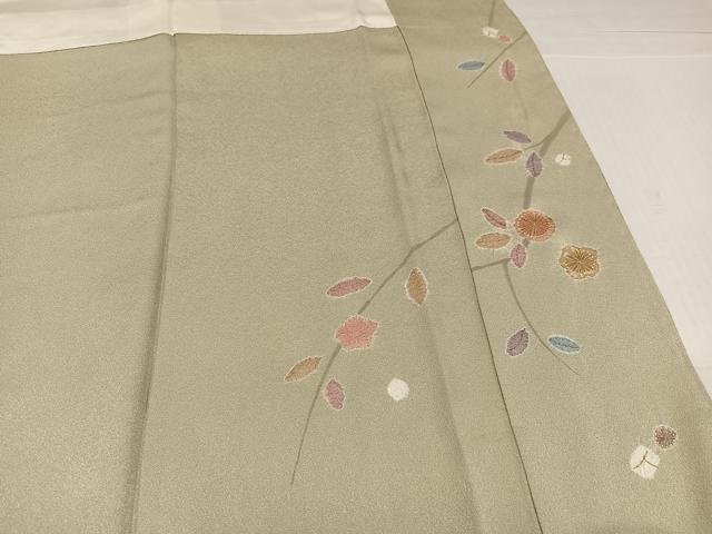 平和屋着物●訪問着　絞り　枝梅　金彩　正絹　逸品　AABJ6353ph
