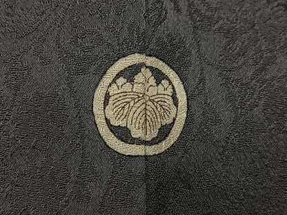 平和屋着物●無地絵羽訪問着　草花地紋　色無地　灰色　正絹　逸品　AABJ6356ph