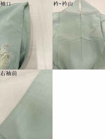 平和屋着物●訪問着　雪輪草花文　暈し染め　金彩　正絹　逸品　AABJ6360ph
