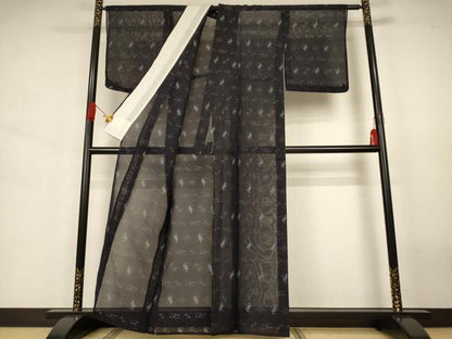 平和屋着物＊夏物　本場琉球絣　夏琉球　正絹　逸品　AABJ6365jd