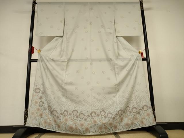 平和屋着物＊夏物　訪問着　絽　草花文　洗える着物　AABJ6368jd
