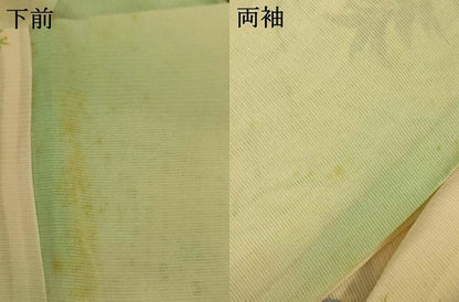 平和屋着物＊夏物　小紋　絽　草花文　暈し染め　正絹　逸品　AABJ6369jd