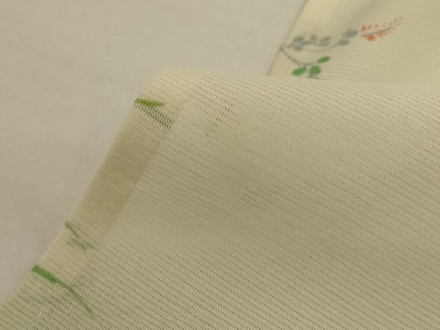 平和屋着物＊夏物　小紋　絽　草花文　暈し染め　正絹　逸品　AABJ6369jd
