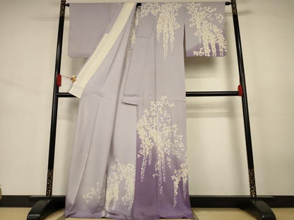 平和屋着物＊夏物　訪問着　絽　枝垂れ花文　暈し染め　正絹　逸品　AABJ6372jd
