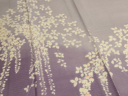 平和屋着物＊夏物　訪問着　絽　枝垂れ花文　暈し染め　正絹　逸品　AABJ6372jd