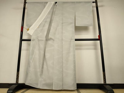 平和屋着物＊夏物　色無地　絽　流水紋紗　蕎麦切色　正絹　逸品　AABJ6377jd