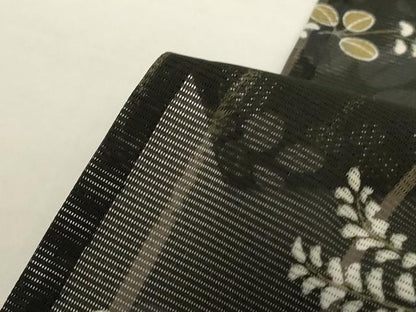 平和屋着物＊夏物　小紋　絽　萩　正絹　逸品　AABJ6386jd