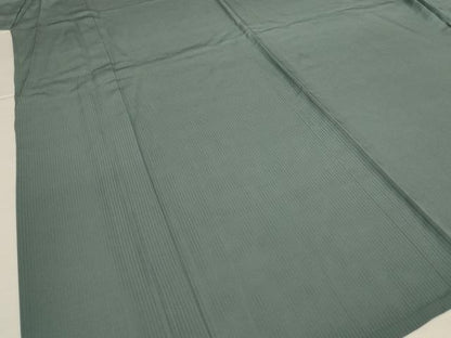 平和屋着物＊夏物　色無地　縦絽　柳煤竹色　正絹　逸品　未使用　AABJ6388jd