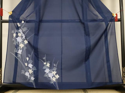 平和屋着物＊夏物　訪問着　絽　草花文　洗える着物　AABJ6400jd