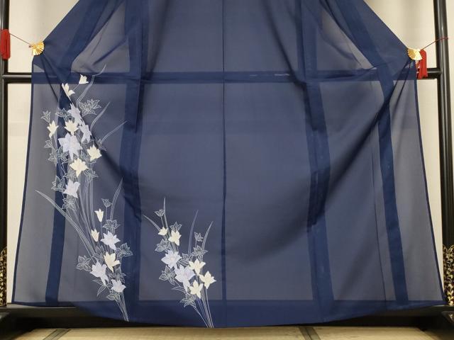 平和屋着物＊夏物　訪問着　絽　草花文　洗える着物　AABJ6400jd
