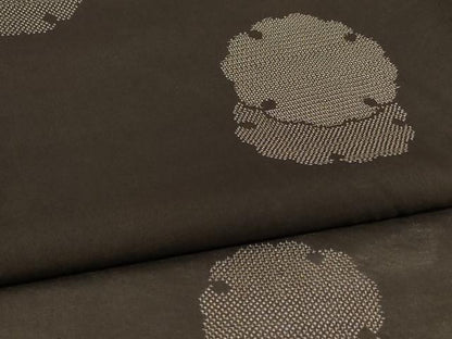 平和屋着物＊夏物　夏大島　雪輪丸文　証紙付き　正絹　逸品　AABJ6401jd