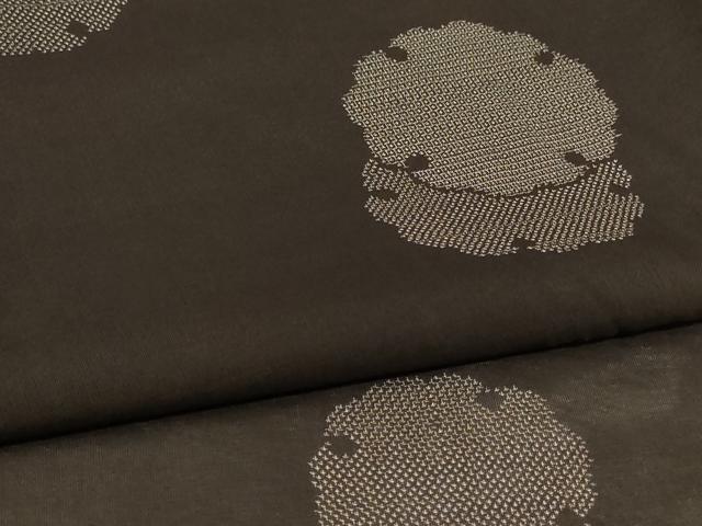 平和屋着物＊夏物　夏大島　雪輪丸文　証紙付き　正絹　逸品　AABJ6401jd